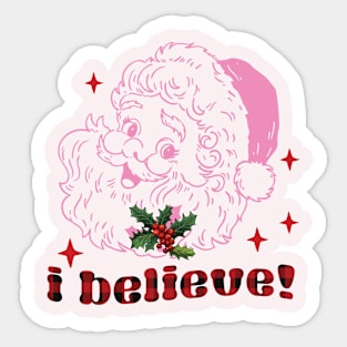 Pink Christmas Sticker